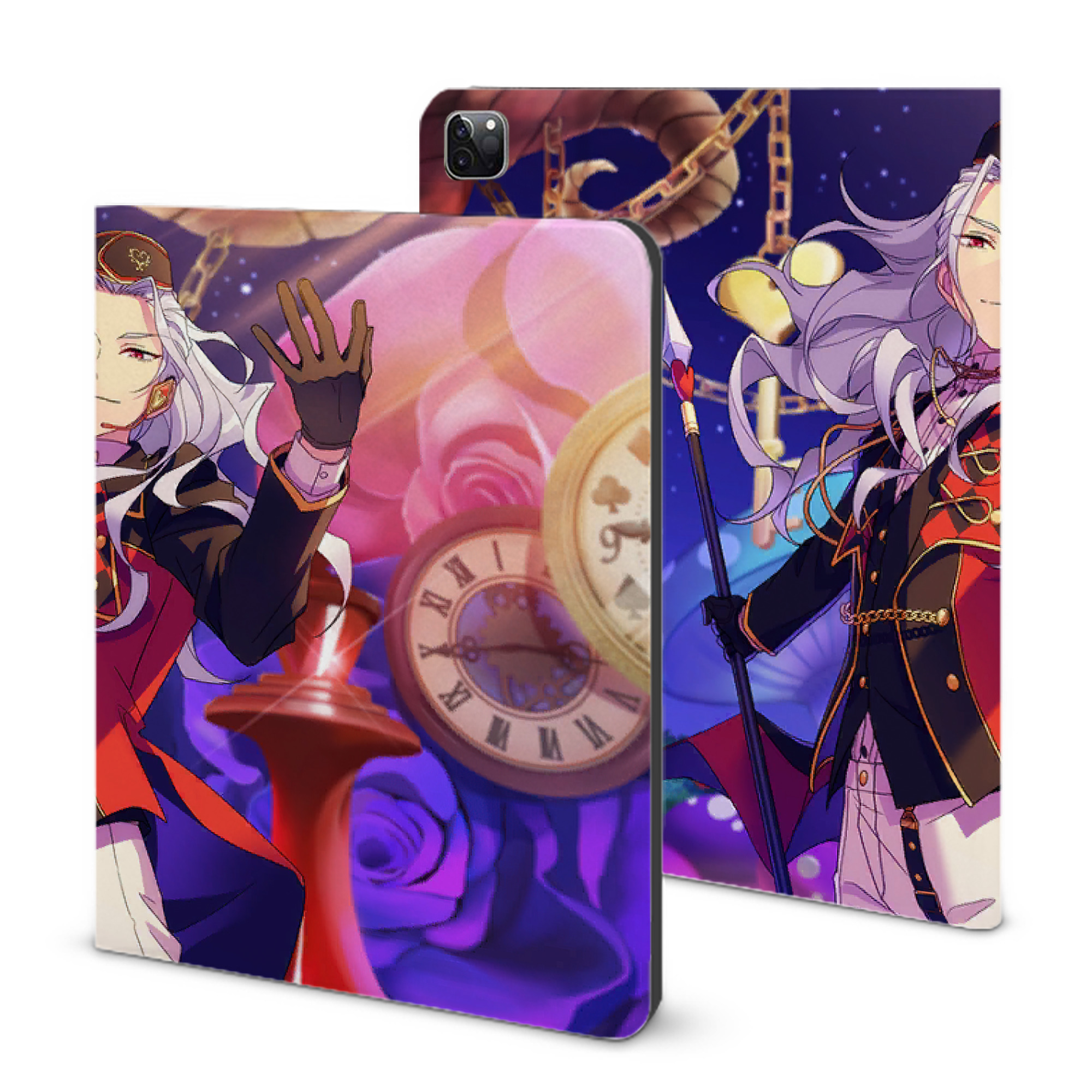 （画像用） あんさんぶるスターズ! Ensemble Stars IPad ケース ブック型 PUレザー TPU 耐衝撃 軽量 薄型 ペン収納なし 全面保護 IPad 各モデル対応